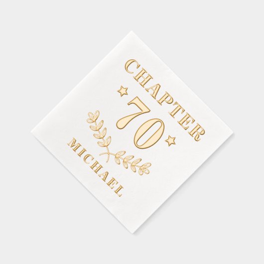 第七十章第七十七誕生日名前をカスタムする 箔ナプキン (右)