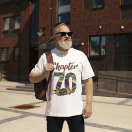 第七十章軍迷彩柄男子70誕生日 Tシャツ