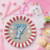 第七誕生日サーカスビッグトップ ペーパープレート (パーティー)