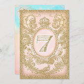 第七誕生日ワンスオンザタイムプリンセス 招待状 (正面/裏面)