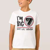 第七誕生日私は大きい7ないリーセブン赤グレー Tシャツ (正面)