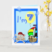 第七誕生日 カード (黄色い花)