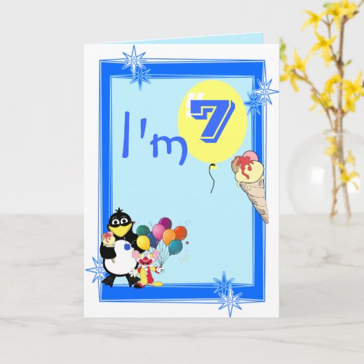 第七誕生日 カード (黄色い花)