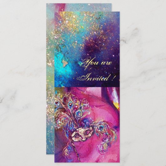 第三のマスク ヴェネツィアのカーニバル 仮面舞踏会 招待状 (正面/裏面)