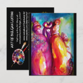 第三のマスク ヴェネツィアンマスケレードマスク インビテーションポストカード (正面/裏面)