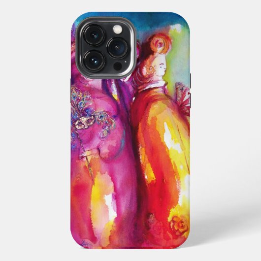 第三の仮面 / ヴェネツィアのカーニバル仮面舞踏会 iPhoneケース (裏面)
