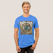 第三の眼の装飾的な窓ガラス トライブレンドTシャツ (正面全面)