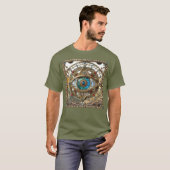 第三の眼の装飾的な窓ガラス Tシャツ (正面フル)