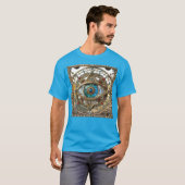 第三の眼の装飾的な窓ガラス Tシャツ (正面フル)