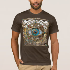第三の眼の装飾的な窓ガラス Tシャツ