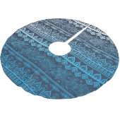 第三の部族の民族、シームレスなパターン。 ブラッシュドポリエステルツリースカート (アングル)