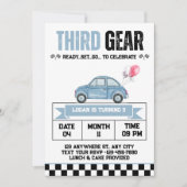 第三ギアレースカーボーイ三歳パーティー 招待状 (正面)