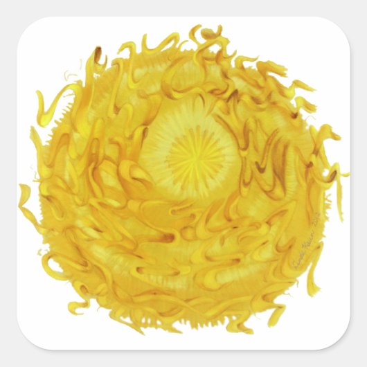 第三チャクラヒーリングアート#3 スクエアシール (正面)