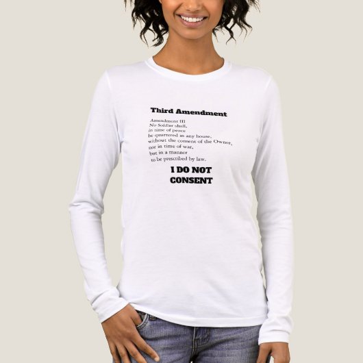 第三修正憲法抗議同意 トライブレンドTシャツ (正面)