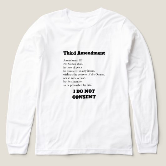 第三修正憲法抗議同意 トライブレンドTシャツ (デザイン正面)