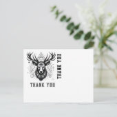 第三威厳のある眼と幾何学的な模様を持つ鹿 ポストカード (スタンド正面)