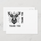 第三威厳のある眼と幾何学的な模様を持つ鹿 ポストカード (正面/裏面)