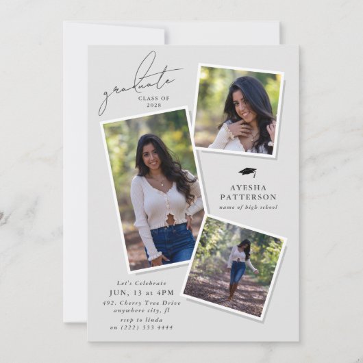 第三期写真卒業会 招待状 (正面)