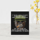 第三猿のように戦う – おもしろいボクシングとmma カード (黄色い花)