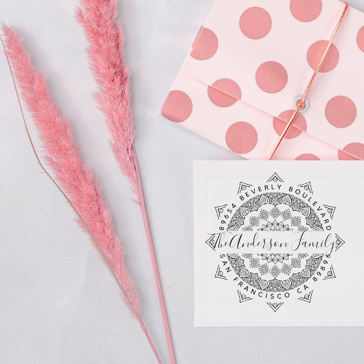 第三眼曼荼羅文字エレガント差出人住所 ラバースタンプ