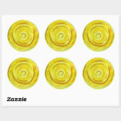 第三脳卒中太陽のチャクラ#2黄色のアートワーク ラウンドシール (シート)