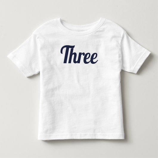 第三誕生日のTシャツ3枚 トドラーTシャツ (正面)