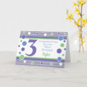 第三誕生日パーソナライズされたカード！ カード (黄色い花)