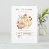 第三誕生日金ゴールドカボチャフローラ 招待状 (スタンド正面)