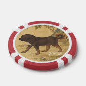 第中国の1747条犬と花と木の模様 ポーカーチップ (シングル)