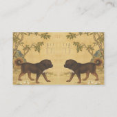 第中国の1747条犬と花と木の模様 名刺 (裏面)