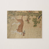 第中国の1747条犬の鳥花の模様 ジグソーパズル (横)