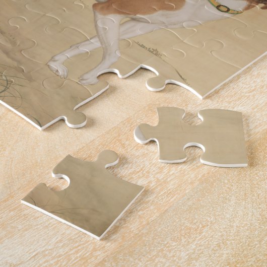 第中国の1747条犬の鳥花の模様 ジグソーパズル (側面)