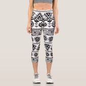 第二の部族の民族的な、シームレスなパターン。 カプリレギンス (正面)