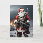 第二修正条項のサンタ クリスマスカード 愛国 カード (正面)