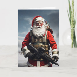 第二修正条項のサンタ クリスマスカード 愛国 カード
