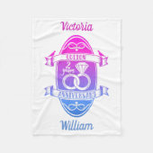 第二回結婚記念コットン伝統的 フリースブランケット (正面)