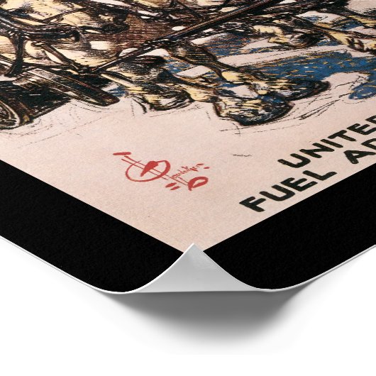 第二次世界大戦で石炭を注文 ポスター (角)