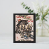 第二次世界大戦で石炭を注文 ポストカード (スタンド正面)