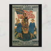 第二次世界大戦に参加する女性 ポストカード (正面)