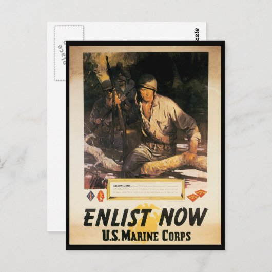 第二次世界大戦に参加する ポストカード (正面/裏面)