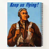 第二次世界大戦のアフリカ系アメリカ人戦闘機パイロット ノートブック (裏面)