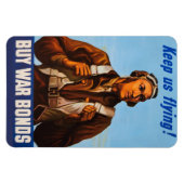 第二次世界大戦のアフリカ系アメリカ人戦闘機パイロット マグネット (横)