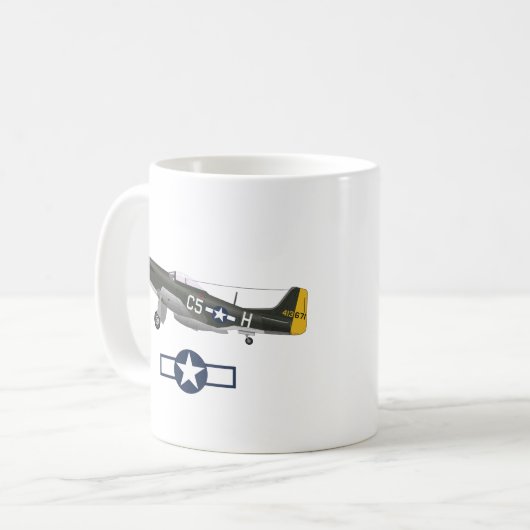第二次世界大戦のアメリカの飛行機 コーヒーマグカップ (正面左)