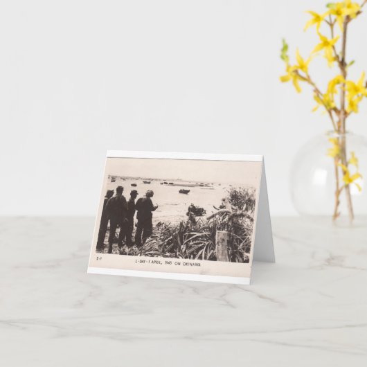 第二次世界大戦のアメリカ人の兵士 カード (黄色い花)