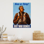 第二次世界大戦のアメリカ人黒人戦闘機パイロット ポスター (キッチン)