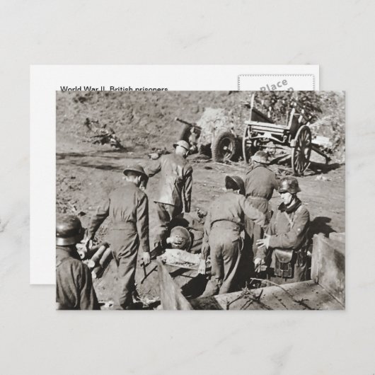 第二次世界大戦のイギリスの捕虜 ポストカード (正面/裏面)