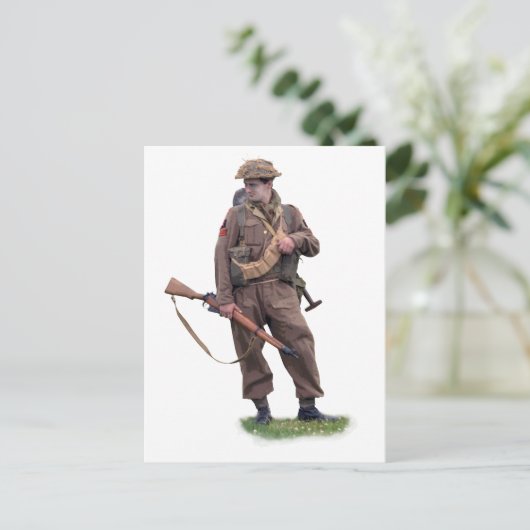 第二次世界大戦のイギリス人「トミー」 ポストカード (スタンド正面)