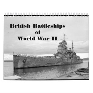 第二次世界大戦のイギリス戦艦 カレンダー