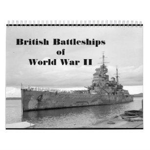 第二次世界大戦のイギリス戦艦 カレンダー