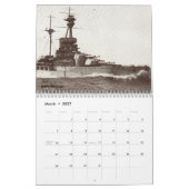 第二次世界大戦のイギリス戦艦 カレンダー (3月 2027)